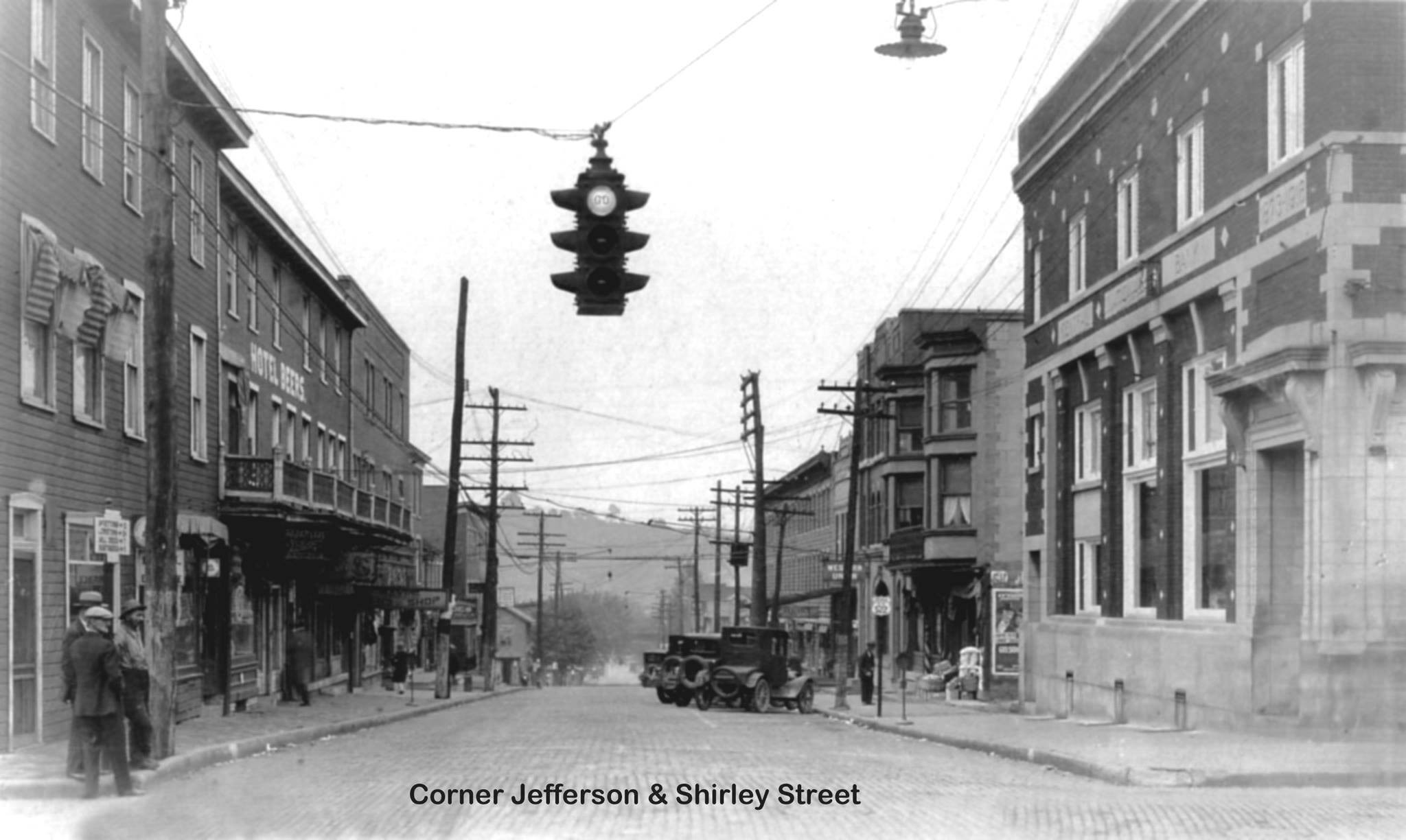 Corner of Jefferson and Shirley Streets